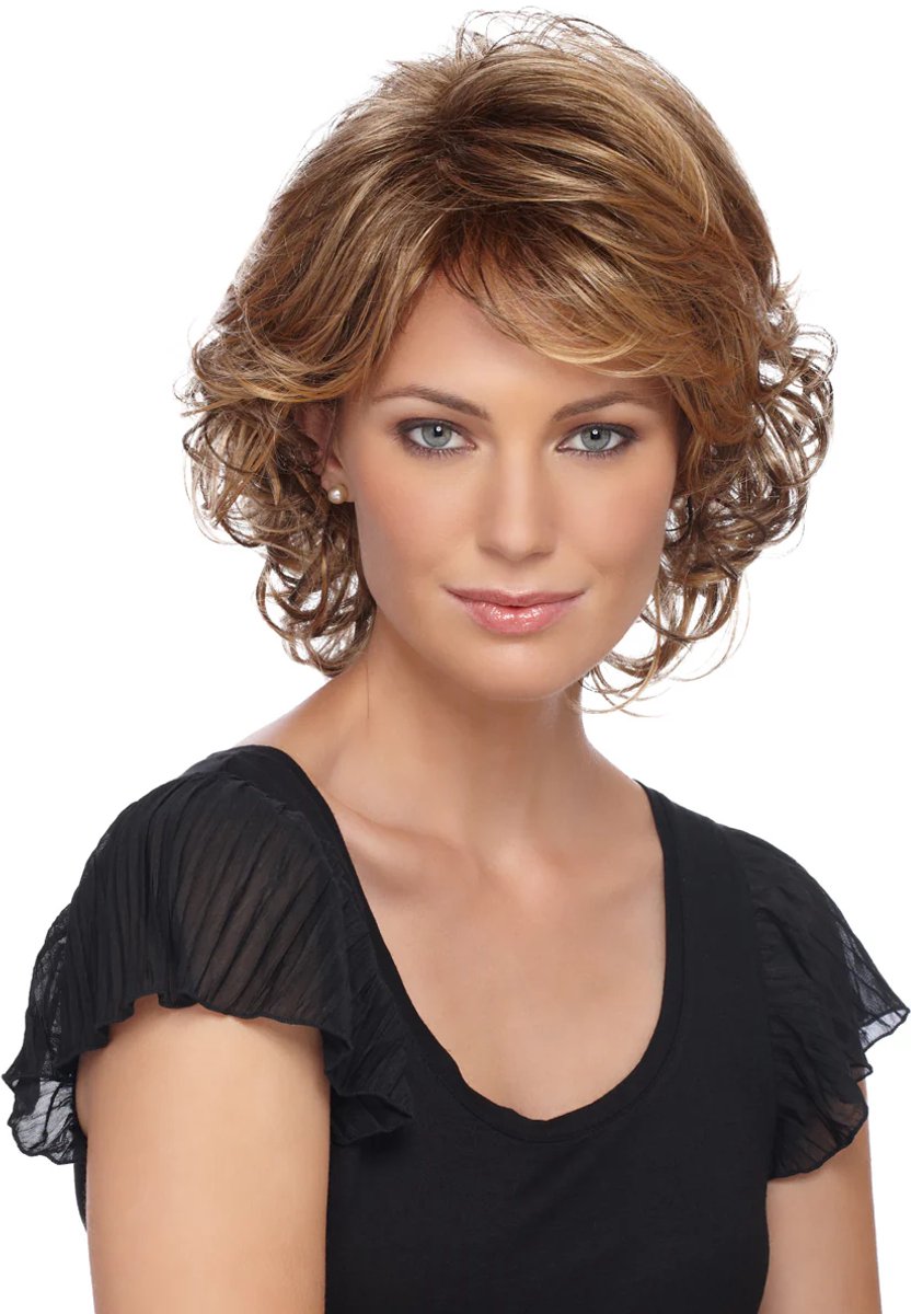 Colleen | Pure Stretch Cap® | Synthetische Pruik, Kleur-R32F - Donkerbruin / Donker kastanjebruin frost